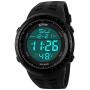 Digital Sports Watch Water Resistant Outdoor Easy Read Military Back Light Black Big Face Mens 1167