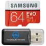 Samsung Galaxy S9 Memory Card 64GB Micro SDXC EVO Plus Class 10 UHS-1 S9 Plus, S9+, Cell Phone Smartphone with Everything But Stromboli (TM) Card Reader (MB-MC64)