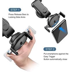 FLOVEME Windshield Car Phone Mount - Cell Phone Holder for Car Hands Free Strong Suction Cup Dashboard Phone Mount Compatible with iPhone 11 Pro Max XS X XR 8 7 6 Plus Samsung S20 S10 S9 Note 10 9 A30