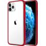 Mkeke Compatible with iPhone 11 Pro Max Case, Clear iPhone 11 Pro Max Cover Shock Absorption Phone Cases 6.5 inch-Red