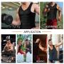 Wonderience Neoprene Sauna Suit for Men Waist Trainer Vest Zipper Body Shaper with Adjustable Tank Top