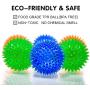 Squeaky Balls for Dogs Small, Fetch Balls for Dogs Rubber 6 Pack Bright Colors TPR Puppy Toys Dog Toy Balls Dog Squeaky Toys Spike Ball Dog Chew Toys for Small Dogs Pet Toys for Puppy Teething Toys