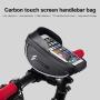 Roysberry Bicycle Accessories Cycling Bag, Bike Bicycle Handlebar Bag Waterproof Fit Below 6 Inches Phone Black, Mobile Phone Bag Plus Integrated Storage Bag