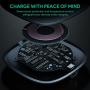 AUKEY Wireless Charger 10W Qi Fast Charging with Micro USB and ABS Base, Deliver Precise Power to Most Qi Enabled Smartphones, no Need to Remove Case (Non-Metal)