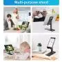 Cell Phone Stand, Angle Height Adjustable Cell Phone Stand for Desk, Foldable & Portable Desktop Phone Holder Cradle Dock, Thick Case Friendly Phone Holder Stand for iPad, All Phones, Tablets, Switch Cell Phone Stand, Angle Height Adjustable Cell Phone Stand for Desk, Foldable & Portable Desktop Phone Holder Cradle Dock, Thick Case Friendly Phone Holder Stand for iPad, All Phones, Tablets, Switch