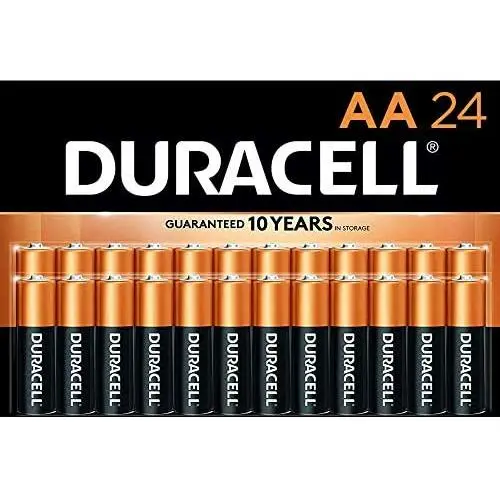 Duracell - CopperTop AA Alkaline Batteries - long lasting, all-purpose Double A battery for household and business - 24 Count Duracell - CopperTop AA Alkaline Batteries - long lasting, all-purpose Double A battery for household and business - 24 Count