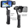 POPO 3-Axis Gimbal Stabilizer for Android & iPhone X XR XS Smartphone Handheld Vlog Youtuber Live Video Record & Sport Inception Mode Face Object Tracking Motion Mobile Vertical Panorama (Black)