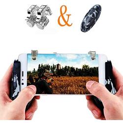 Mobile Game Controller Upgrade Camouflage Joysticks Gamepad Pack for Android iOS (Adjustable Transparent Button)