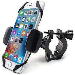 Bike Motorcycle Phone Mount 360°Rotatable Adjustable Universal Silicone Motorcycle Phone Mount Bicycle Holder Compatible with iPhone 11 Pro Max/X/XS MAX/XR/8/8 Plus Samsung or Any Other Smartphone