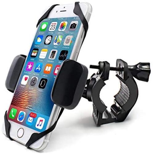 Bike Motorcycle Phone Mount 360°Rotatable Adjustable Universal Silicone Motorcycle Phone Mount Bicycle Holder Compatible with iPhone 11 Pro Max/X/XS MAX/XR/8/8 Plus Samsung or Any Other Smartphone