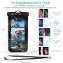 Syncwire Waterproof Phone Pouch [2-Pack] - Universal IPX8 Cell Phone Waterproof Case Dry Bag Protector with Lanyard for Taking Pictures Compatible with iPhone, Samsung and More Up to 7 Inches