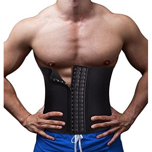 TAILONG Men Waist Trainer Belt Workout for Body Weight Loss Fitness Fat Burner Trimmer Band Back Support