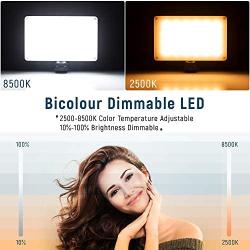 Mini LED Light, Pocket On-Camera Video Fill Light 2500K~8500K for DSLR Camera Camcorder with 3000mAh Battery, CRI 95, Magnet Filters