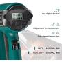 Heat Gun Variable Temperature, PRULDE N2030 Hot Air Gun with LCD Digital Display, 120°F-1200°F Temperature & Air Flow Adjustable and 6 Nozzles Attachments