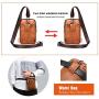 Mens Multi-purpose Waist Bag Fashion Sling Bag Daily Backpack(Brown)