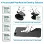 9 Pack Pops Sticky Adhesive Replacement for Socket Mount Base, pop-tech VHB 3M Sticker Pads for Phone Collapsible Grip & Stand Back - 9pcs 35mm Double Sided Tapes & 4pcs Alcohol Prep Pads