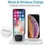 Wireless Charger, 3 in 1 Wireless Charging Station for Apple Watch and iPhone Airpods, Wireless Charging Stand Compatible for Apple iPhone X/XS/XR/Xs Max/8/8 Plus Apple Watch Series 4 3 2 1 Airpods