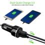Car Charger, 48W 6A Dual-Port QC 3.0 Fast USB Car Charger Adapter Compatible for Galaxy S10+ Note 10, iPhone 11 Pro XS Max iPad Pro, Moto, LG, Pixel, OnePlus, Huawei and More.