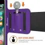 Trianium Armband for Smaller Phone Sport Running Pouch Case Fit Phone Diagonal Size up to 5.85&quot for iPhone X 8 7 6s 6, iPhone SE 5S 5 5C, Galaxy s9 s8 s7 s6 s5 [ArmTrek Classic Purple]