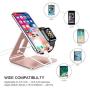 Apple Watch Stand, OMOTON 2 in 1 Universal Desktop Stand Holder for iPhone and Apple Watch Series 5/4/3/2/1 (Both 38mm/40mm/42mm/44mm) (Rose Gold)