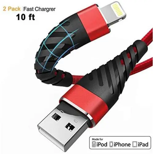 iPhone Charger 3ft, [2 Pack]Apple MFi Certified 3 Foot Lightning Cable Fast Charging Cord for iPhone 11/11 Pro / 11 Pro Max/XS/XS Max/XR/X /8/8 Plus/7/7 Plus/6/6 Plus/5c/5s/5/iPad More