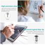 Stylus Pen Universal Stylus, Disc Stylus Touch Screen Pens for All Capacitive Touch Screens Cell Phones, Tablets, Laptops, 2 Pieces + 6 Bonus Replacement Tips (Black+Silver)