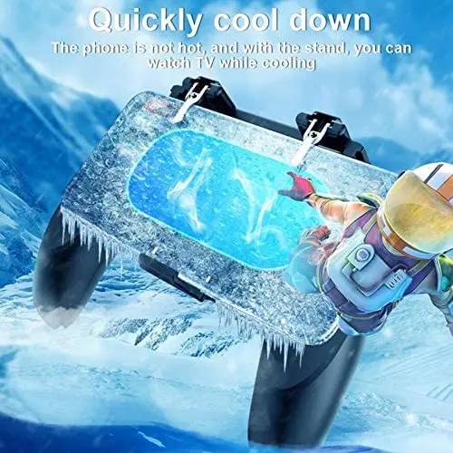 OUYAWEI H12 Mobile Gamepad ABS+Zinc Alloy with Semiconductor Cooling Shooting Game Artifact for Phones Without Battery Version