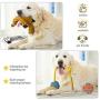 Peteast-3 Squeaky Toys and 3 Rope Dog Toys, No Stuffing Squeaky Plush Fox Raccoon Squirrel, Puppy Chew Teething Rope Toys Set for S/M/L Dogs Pets Animals