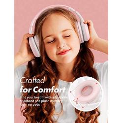 Mpow CH6 Plus Kids Bluetooth Headphones Over Ear for teens, Bluetooth 5.0 Wireless Headsets for Kids with Microphone, HD Stereo Foldable Headphone, 15-Hour Playtime, for PC/Cellphone/iPad/Study/Travel