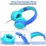 gorsun Kids Headphones with Limited Volume, Children Headphone Over Ear, Kids Headphones for Boys and Girls, Wired Headset for Children-Blue
