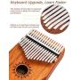 Kalimba 17 Key Thumb Piano Upgrade Design Acacia Wood Protective Case Tune Hammer Portable Handmade African Musical Instrument for Kids Adult Beginners Professionals