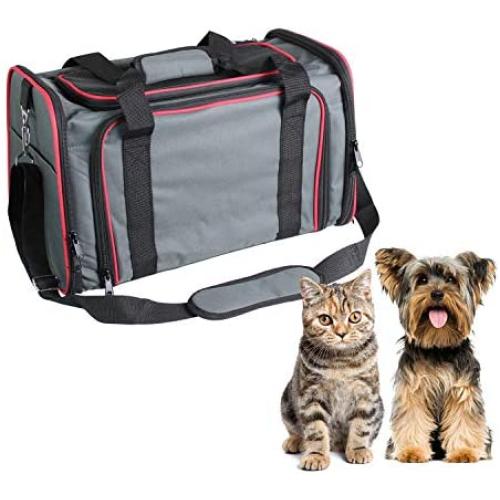 GOOPAWS Soft-Sided Pet Travel Carrier, Airline Approved Cat Carriers Dog Carrier Collapsible, Durable, Top Loading, Car Seat for Dogs and Cats and Small Animal