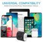 SAVORI Dual USB Wall Charger, Bling Rhinestones Wall Charger Plug Power Adapter with USB 3-in-1 Multi Charging Cable Compatible with iPhone iPad Android Type C Phones (Black)