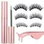 Magnetic Eyeliner and Magnetic Eyelash Kit - Eyelashes With Natural Look - Magnetic Eyelashes with Eyeliner Comes With Applicator, No Glue Needed | 3 Pairs Magnetic Eyeliner and Magnetic Eyelash Kit - Eyelashes With Natural Look - Magnetic Eyelashes with Eyeliner Comes With Applicator, No Glue Needed | 3 Pairs