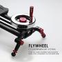 Kamerar 31” Fluid Motion Video Slider: flywheel, counterweight, light carbon fiber rails, adjustable legs, dslr camera/camcorder stabilization track, tripod mount ready, stabilizer for filming