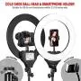 Torjim 18&quot Ring Light with Stand, Dimmable 50W 3000K-6000K LED Ringlight with Phone Holder and Camera Adapter, Perfect Circle Light for Photography/YouTube/Makeup/Video Shooting.