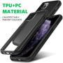 Mkeke Compatible with iPhone 11 Pro Case, Clear Anti-Scratch Shockproof Cases Cover for iPhone 11 Pro 5.8 inch-Black