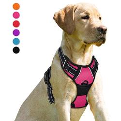 BARKBAY No Pull Dog Harness Front Clip Heavy Duty Reflective Easy Control Handle for Large Dog Walking