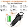Link Dream Bluetooth Earpiece for Cell Phone Hands Free Wireless Headset Noise Cancelling Mic 24Hrs Talking 1440Hrs Standby Compatible with iPhone Samsung Android for Driver Trucker (2 Pack)