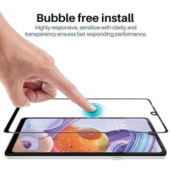 [3 Pack] L K Screen Protector for LG Stylo 6, [Full Cover] [ Easy Installation] Scratch-resistant, Bubble Free (Black)