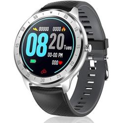 CanMixs Smart Watch for Android iOS Phones, 1.3" Touch Screen Bluetooth Fitness Tracker Watches for Men Women, IP67 Waterproof Activity Tracker with Heart Rate Monitor Sleep Compatible Samsung iPhone