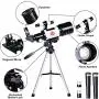 Telescope for Kids& Beginners, 70mm Aperture 300mm Astronomical Refractor Telescope, Tripod& Finder Scope- Portable Travel Telescope with Smartphone Adapter and Wireless Remote