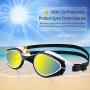 Uniswim One-Piece Swimming Goggles UV Protection Professional Clear Swim Goggles Anti Fog No Leaking UV Protection Outdoor Triathlon Training Swim Goggles Comfortable for Adults Men Women Youth