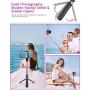 Selfie Stick Tripod, ELEGIANT Lightweight Aluminum All in One Extendable Selfie Stick Bluetooth with Remote Compatible with iPhone 11/11PRO/XS Max/XS/XR/8P/7P, Galaxy S20/S10/S9S8, Gopro, Small Camera