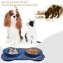 Vivaglory Dog Bowls Stainless Steel Water and Food Feeder with Non Spill Skid Resistant Silicone Mat for Pets Puppy Small Medium Dogs