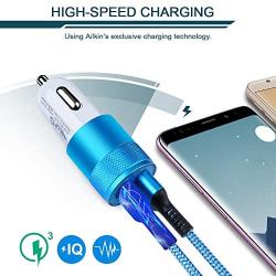 Lighter Charger Adapter, USB Car Charger, AILKIN 3.4a Fast Charging Dual Port Cargador de Carro for iPhone SE 11Pro Max 10 X XR XS Max 8 Plus 7s 6s, iPad, Samsung Galaxy S10e A10 S10 Plus S9, LG, GPS