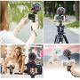 BOYA by-MM1 Cardioid Shotgun Microphone with SK-PSC1 SmartGrip Selfie Stand Mount for iPhone X 8 7 7 Plus Samsung Android Smarthone DSLR Camera Computer Tripod Vlog Facebook Livestream YouTube Video