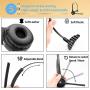 Golvery Bluetooth Headset with Microphone for Cell Phone, PC Skype, Call Center, Supports Multi Point, Mute Function, 15 Hours Talking Time, A2dp Music Playing