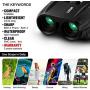 SGODDE Compact Binoculars for Adult Kids 10x25 Waterproof Binocular Weak Light Night Vision Folding High Powered Clear Binoculars Lightweight Bird Watching