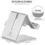 Desktop Cell Phone Stand Holder, ToBeoneer Aluminum Solid Portable Universal Desk Stand for All Mobile Smart Phone Tablet Display Huawei iPhone X 8 7 6 Plus 5 Ipad 2 3 4 Ipad Mini Samsung (Silver) Desktop Cell Phone Stand Holder, ToBeoneer Aluminum Solid Portable Universal Desk Stand for All Mobile Smart Phone Tablet Display Huawei iPhone X 8 7 6 Plus 5 Ipad 2 3 4 Ipad Mini Samsung (Silver)